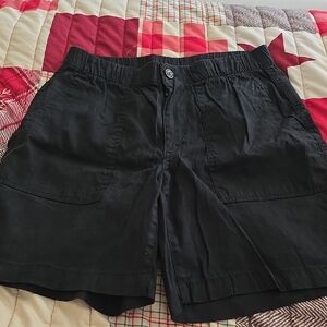 Lands' End Men's Black Cargo Shorts